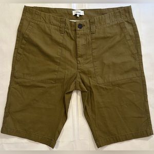 Jules 100% Cotton Chino Bermuda Shorts in Olive Green Size 42